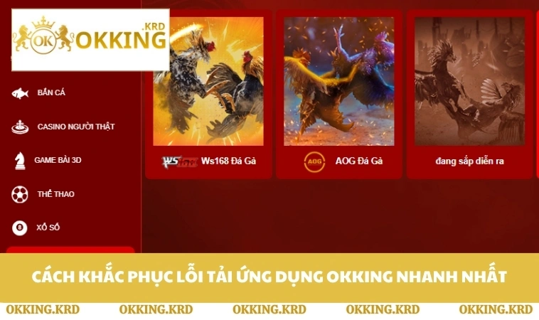 Cách khắc phục lỗi tải ứng dụng OKKING nhanh nhất