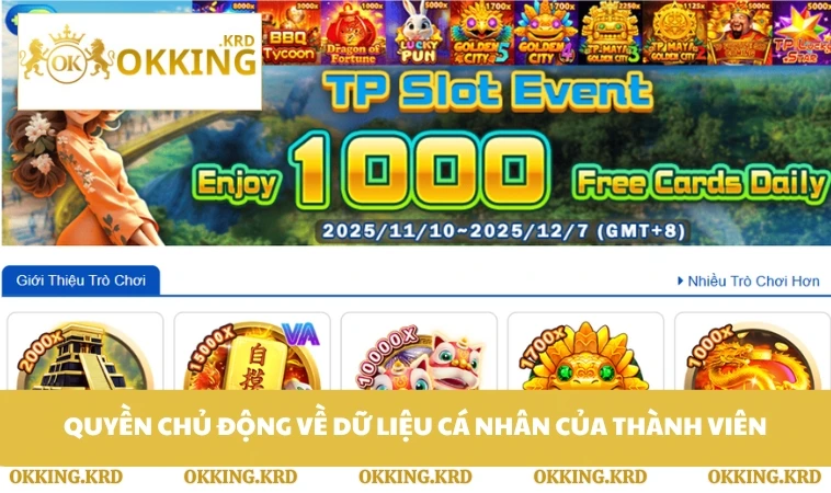 Quyền chủ động về dữ liệu cá nhân của thành viên